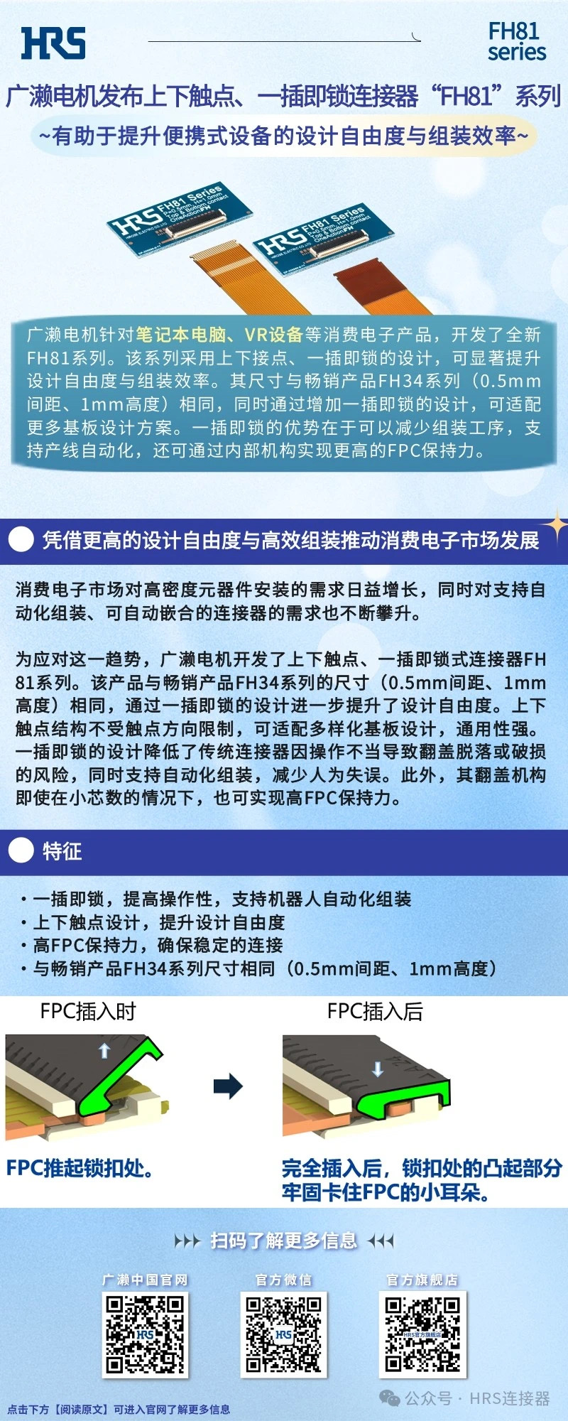 【新品發(fā)布】廣瀨電機發(fā)布上下觸點、一插即鎖連接器“FH81”系列